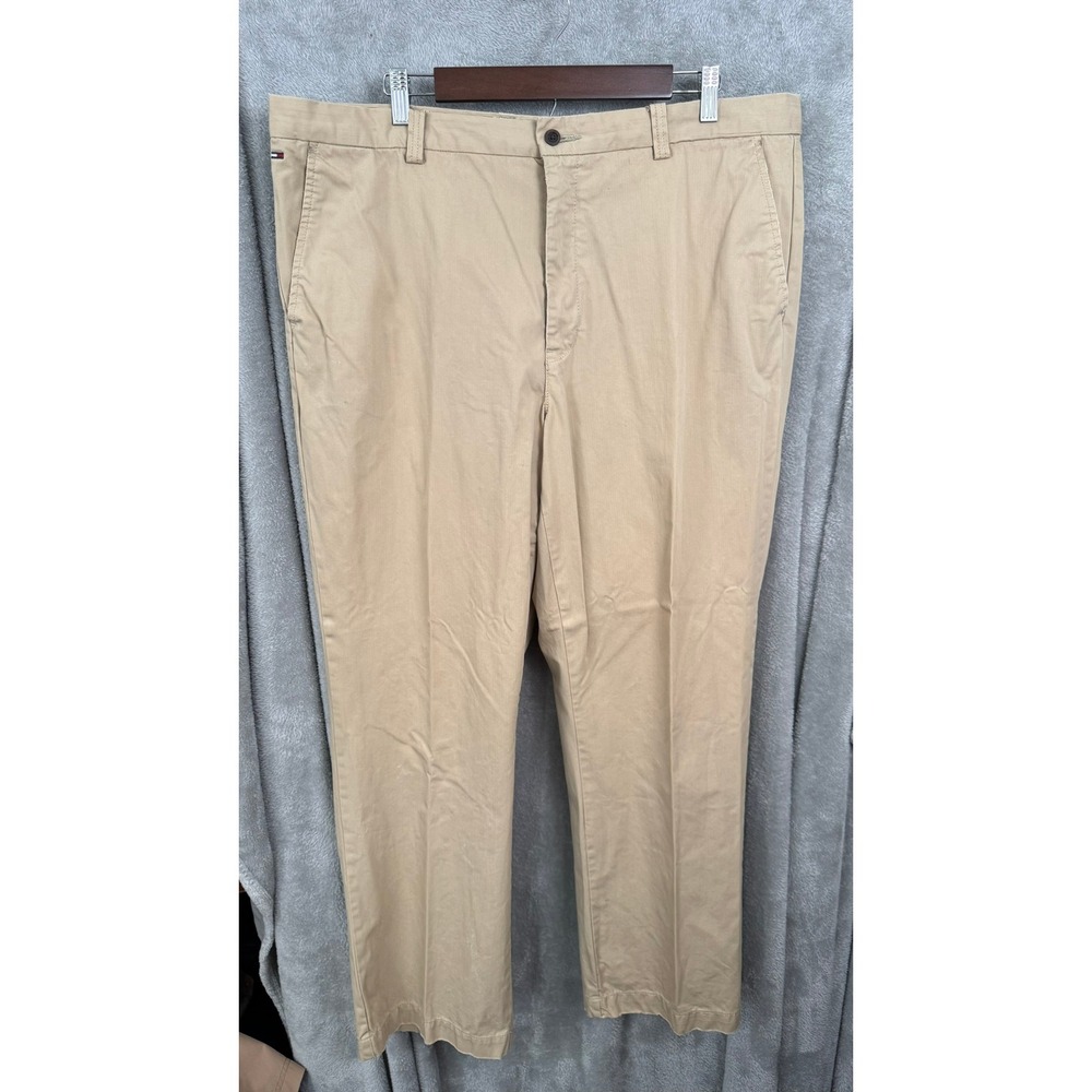 Tommy Hilfiger 40X32  Mens Khaki Beige Chino Pants Casual Trousers